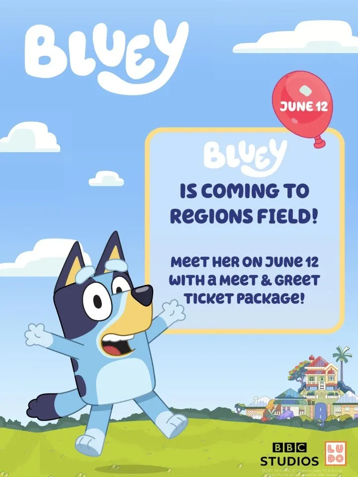 Bluey’s Best Day Ever at Regions Field hero image